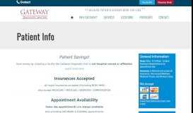 
							         Patient Info - Gateway Diagnostic Imaging								  
							    