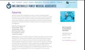 
							         Patient Info - IMG Greenhills Family Medical Associates								  
							    