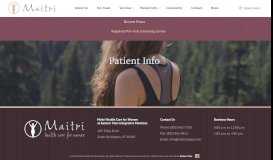 
							         Patient Info - Maitri								  
							    