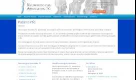 
							         Patient Info - Neurosurgical Associates - Birmingham, AL 35205								  
							    