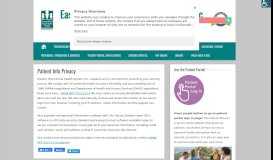 
							         Patient Info Privacy – Eastern Shore Rural Health System, Inc.								  
							    