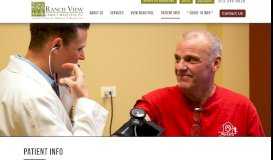 
							         Patient Info - Ranch View Family Medicine								  
							    