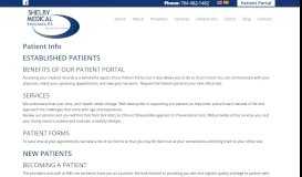 
							         Patient Info - Shelby Medical Associates								  
							    