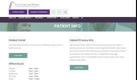 
							         Patient Info – TotalCare for Women								  
							    