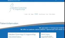 
							         Patient Information and Education | Suburban Gynecology | New Lenox								  
							    