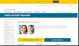 
							         Patient Information at UC San Diego Health								  
							    
