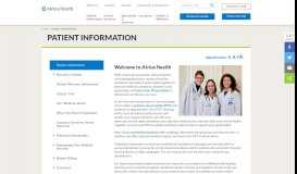 
							         Patient Information - Atrius Health								  
							    