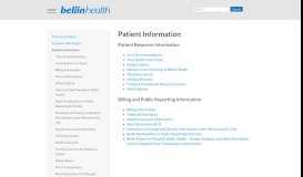 
							         Patient Information - Bellin Health								  
							    
