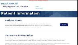 
							         Patient Information - Billing, Insurance, Forms | Kenneth Brown, MD								  
							    