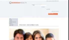 
							         Patient Information - Borrego Health								  
							    