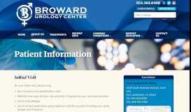 
							         Patient Information | Broward Urology Center								  
							    