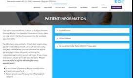 
							         Patient Information | Chesapeake Neurology Associates, Prince ...								  
							    