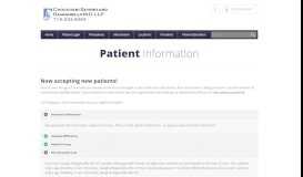
							         Patient Information - Chouchani, Sayegh and Bagnarello								  
							    