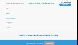 
							         Patient Information - Fairview Medical Group								  
							    