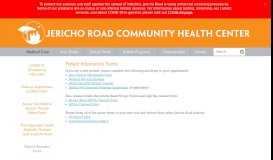 
							         Patient Information Forms - Jericho Road Community Health Center								  
							    
