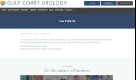 
							         Patient Information - Gulf Coast Urology								  
							    
