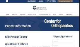 
							         Patient Information - Imperial Health Center for Orthopaedics in ...								  
							    