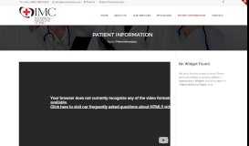 
							         Patient Information | Internal Medicine Clinic								  
							    