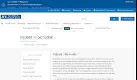 
							         Patient Information | JFK Medical Center | Atlantis, FL								  
							    
