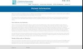 
							         Patient Information | L. Ehrlich & Associates Medical Clinic								  
							    