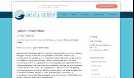 
							         Patient Information « Lake Area Psychiatry								  
							    