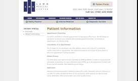 
							         Patient Information - Lawn Medical Center, S.C.								  
							    