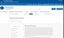
							         Patient Information | Lawnwood Medical Center & Heart Institute | Fort ...								  
							    