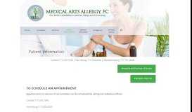 
							         Patient Information – Medical Arts Allergy, PC								  
							    