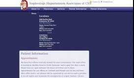 
							         Patient Information | Nephrology Hypertension Associates of CNY								  
							    