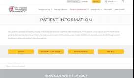 
							         Patient Information - New England Neurological Associates								  
							    