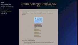 
							         Patient Information — North Country Neurology PC								  
							    