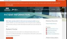 
							         Patient Information - Northwest Orthopaedics & Sports Medicine								  
							    