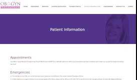 
							         Patient Information - OB/GYN Associates of Cookeville | OB/GYN ...								  
							    