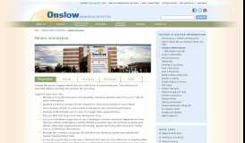 
							         Patient Information | Onslow Memorial Hospital								  
							    