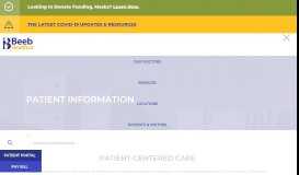 
							         Patient Information - Page | Beebe Healthcare								  
							    
