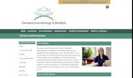 
							         Patient Information | Renewal Dermatology & MedSpa Gainsville ...								  
							    