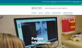 
							         Patient Information - Rush Copley Medical Center								  
							    