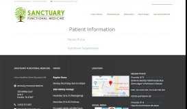 
							         Patient Information – Sanctuary Functional Medicine								  
							    