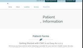 
							         Patient Information Sheets | Capital Women's Care of Rockville/Silver ...								  
							    