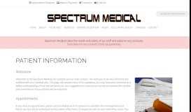 
							         Patient Information - Spectrum Medical - Danville, VA								  
							    