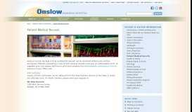 
							         Patient Medical Records | Onslow Memorial Hospital								  
							    