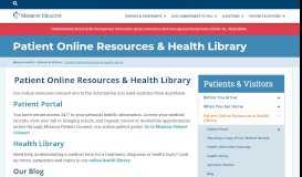 
							         Patient Online Resources & Health Library | Mission Health								  
							    