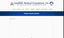 
							         Patient Online Services | Sandhills Medical Foundation								  
							    