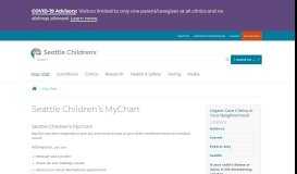 
							         Patient Online Services - Seattle Children's								  
							    
