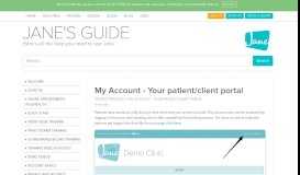 
							         Patient or Client Portal | Jane App - Practice Management ...								  
							    