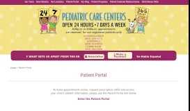 
							         Patient Portal | 24/7 Pediatric Care Centers								  
							    