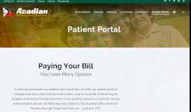 
							         Patient Portal - Acadian Ambulance Service								  
							    