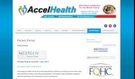 
							         Patient Portal - AccelHealth								  
							    