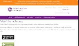
							         Patient Portal Access | Brown & Toland								  
							    