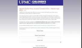 
							         Patient Portal Access Consent Form – Patient Age Birth - 17								  
							    